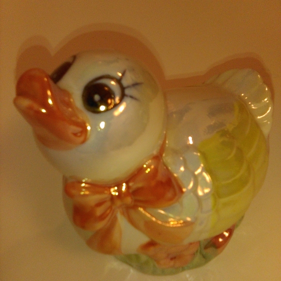 Lustrous Glazed Fancy Duck Coin Bank - Picture 7 of 12